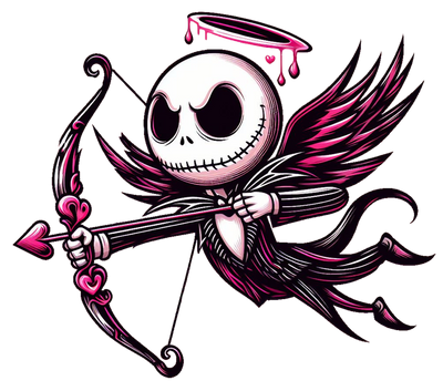 Jack Skellington Cupid Valentine DTF (direct-to-film) Transfer