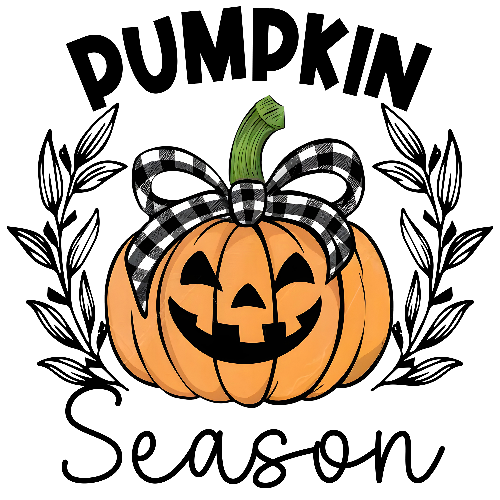 Jack o Lantern With Wreath Halloween DTF (direct-to-film) Transfer