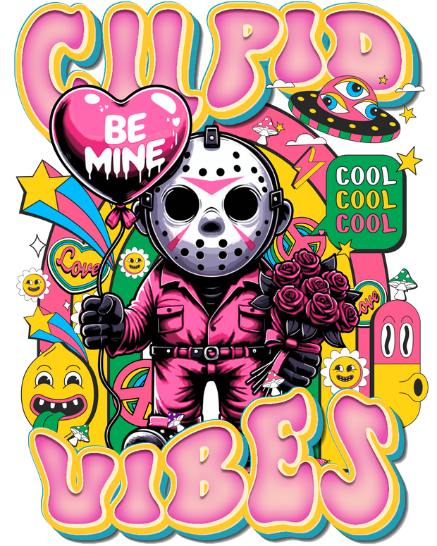 Jason Valentine Vibes in Pink DTF (direct-to-film) Transfer