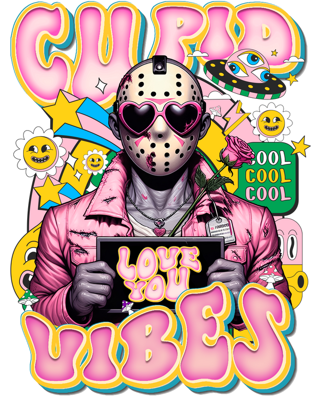 Jason Voorhees Cupid Vibes DTF (direct-to-film) Transfer