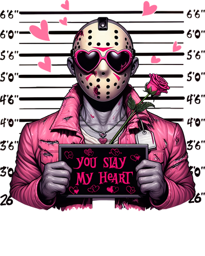 Jason Voorhees Slay My Heart DTF (direct-to-film) Transfer