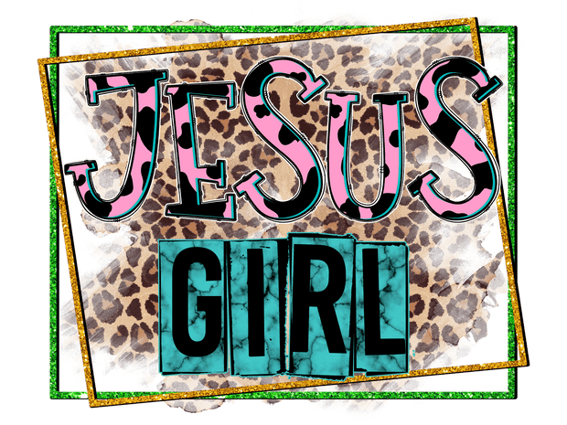 Jesus Girl Framed DTF (direct-to-film) Transfer