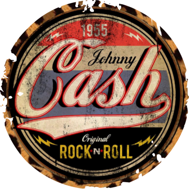 Johnny Cash Rock and Roll Pop Top Music DTF (direct-to-film) Transfer