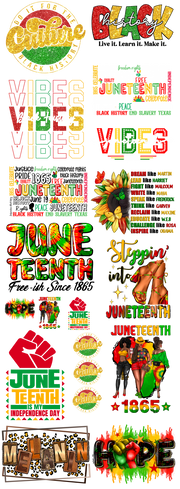 Juneteenth 2 60" DTF Ready to Ship Gang Sheet