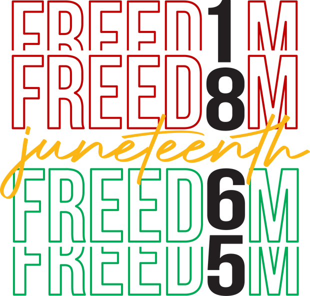 Juneteenth Freedom Black DTF (direct-to-film) Transfer