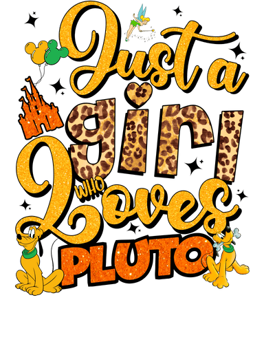 Just a Girl Who Loves Pluto DTF (direct-to-film) Transfer