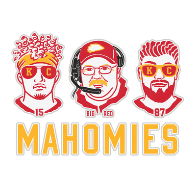 KC Mahomies in Yellow DTF (direct-to-film) Transfer
