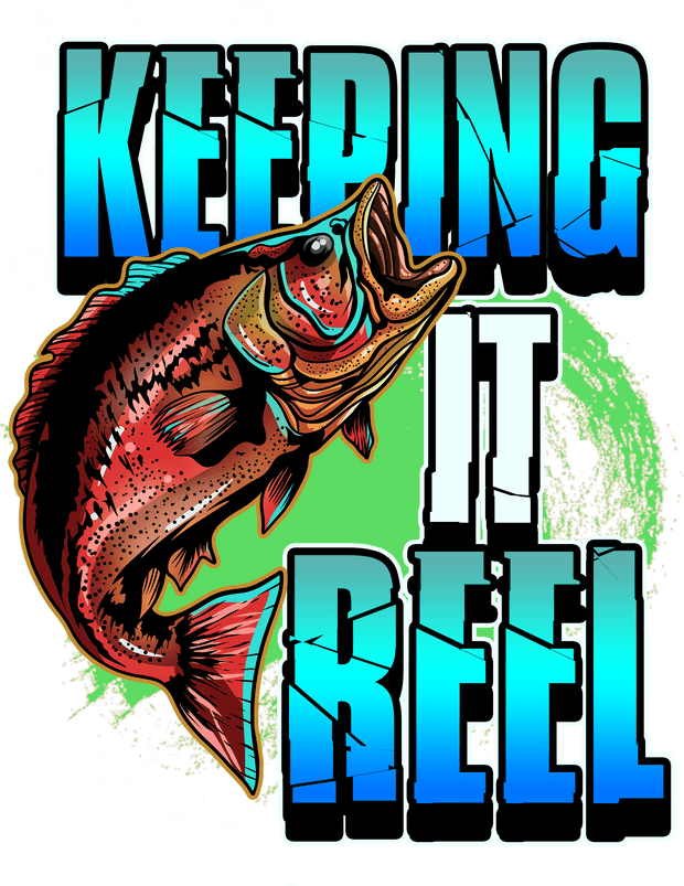 Keeping it Reel Fish with Teal DTF (direct-to-film) Transfer