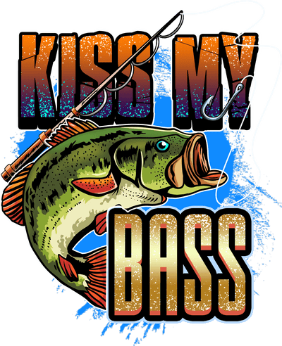 Kiss My Bass & Pole DTF (direct-to-film) Transfer