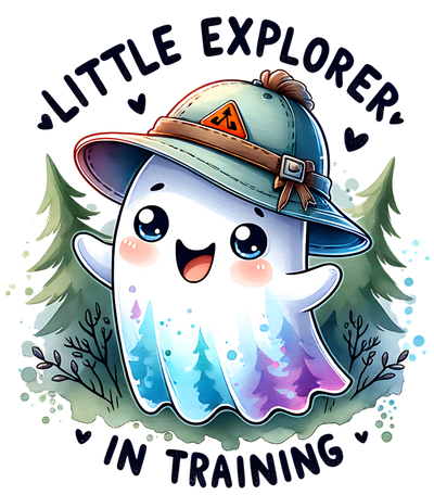 LITTLE EXPLORER IN TRAINING GHOST DTF (direct-to-film) Transfer