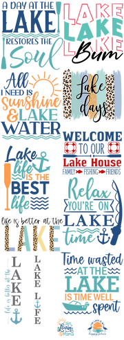 Lake Life 1 60"x22" DTF Ready to Ship Gang Sheet