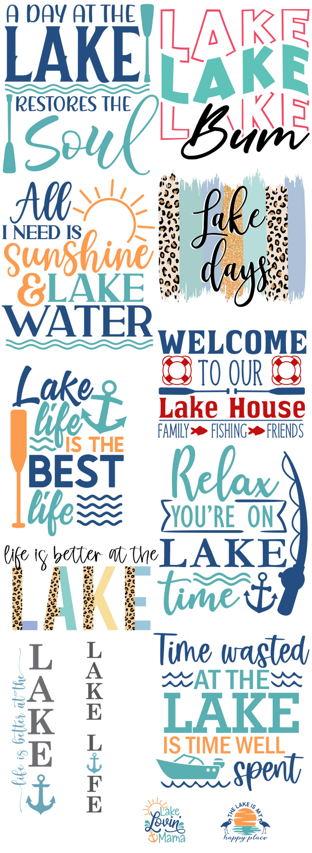 Lake Life 1 60"x22" DTF Ready to Ship Gang Sheet