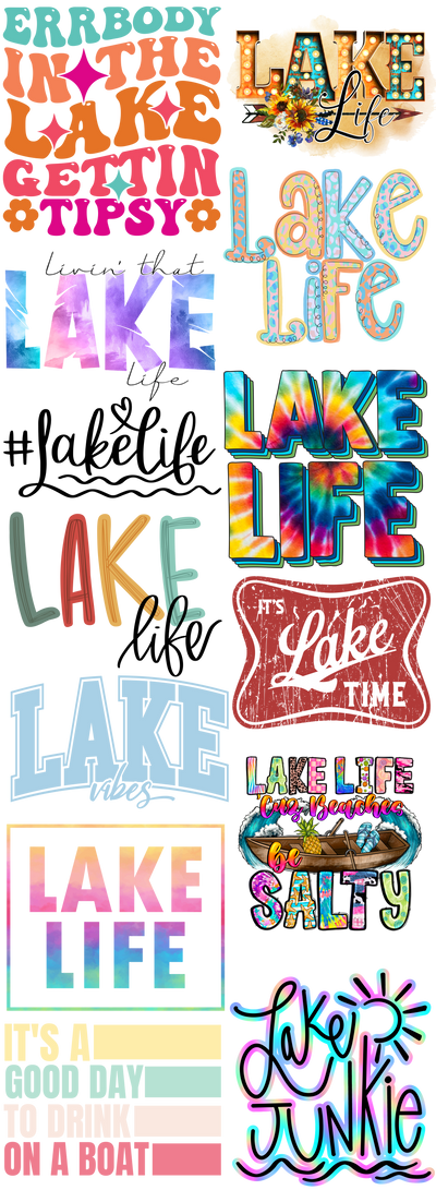 Lake Life 2 60"x22" DTF Ready to Ship Gang Sheet