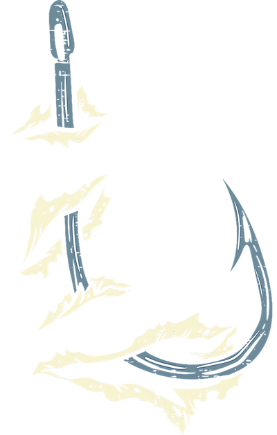 Large Fish Hook DTF (direct-to-film) Transfer