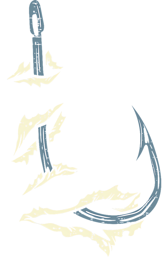 Large Fish Hook DTF (direct-to-film) Transfer