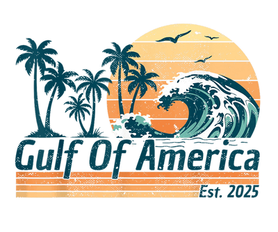 Large Wave Sunset Gulf of America DTF (direct-to-film) Transfer