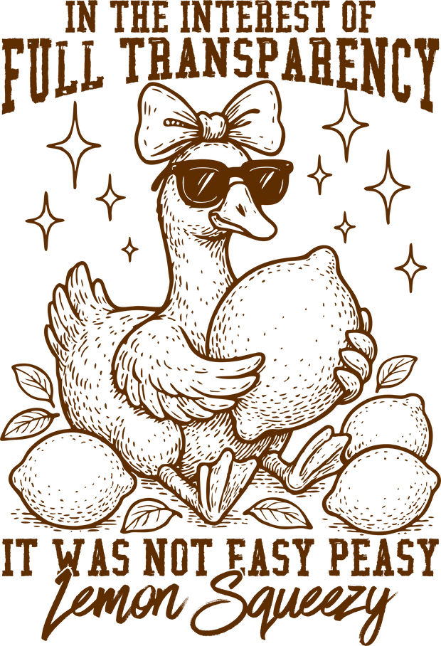 Lemon Squeezy DTF (direct-to-film) Transfer