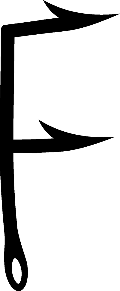 Letter F DTF (direct-to-film) Transfer