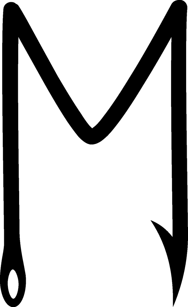 Letter M DTF (direct-to-film) Transfer