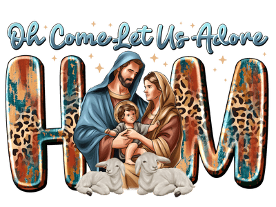 Let us Adore Him with Lambs DTF (direct-to-film) Transfer