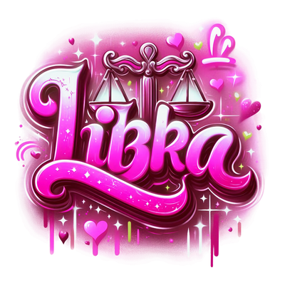 Libra 1 Pink Zodiac DTF (direct-to-film) Transfer