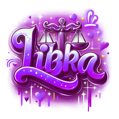 Libra 1 Purple Zodiac DTF (direct-to-film) Transfer