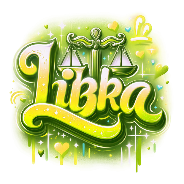 Libra 1 Yellow Zodiac DTF (direct-to-film) Transfer