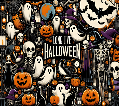 Long Live Halloween Collage_ DTF (direct-to-film) Transfer