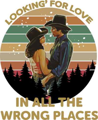 Looking For Love in All the Wrong Places Music DTF (direct-to-film) Transfer