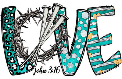 Love with Nails John 316 DTF (direct-to-film) Transfer