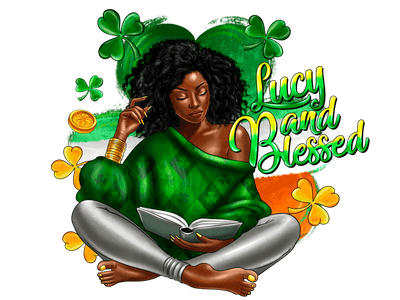 Lucy and Blessed Clovers & Woman DTF (direct-to-film) Transfer