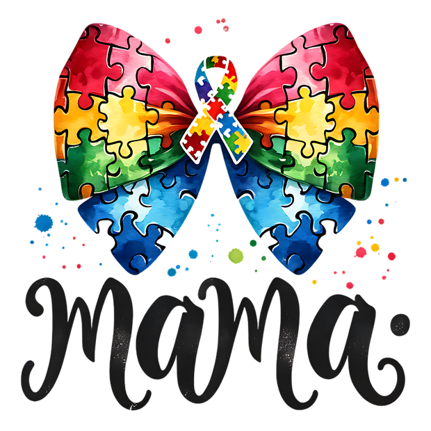 MAMA AUTISM AWARENESS DTF (direct-to-film) Transfer