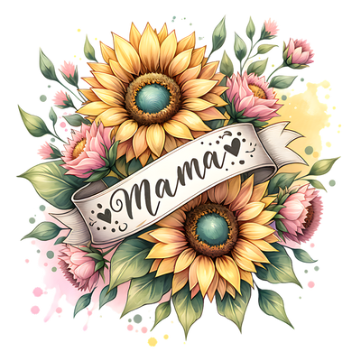 MAMA SUNFLOWER DTF (direct-to-film) Transfer