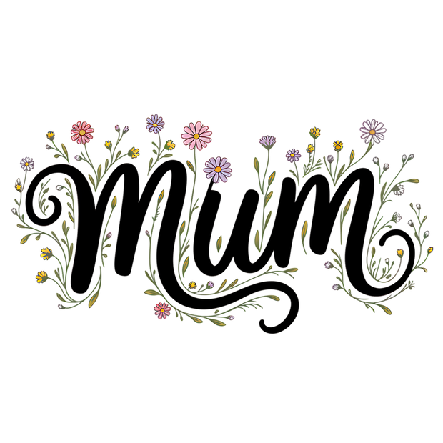 MUM FLORAL DTF (direct-to-film) Transfer