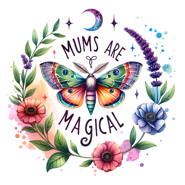 MUMS ARE MAGICAL WATERCOLOR 2 DTF (direct-to-film) Transfer