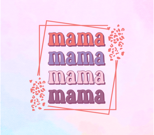 Mama Framed UV DTF Wraps for 20 oz Skinny Tumbler