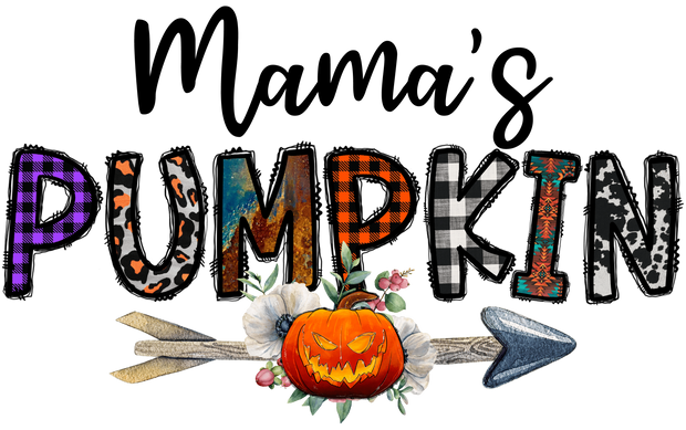 Mama's Pumpkin & Arrow DTF (direct-to-film) Transfer