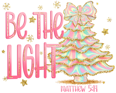 Matthew Be the Light & Iridescent Tree DTF (direct-to-film) Transfer