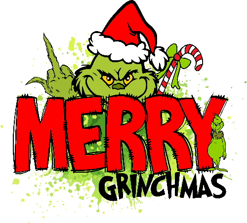 Merry Grinchmas Christmas DTF (direct-to-film) Transfer