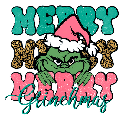 Merry Grinchmas  Green Christmas DTF (direct-to-film) Transfer