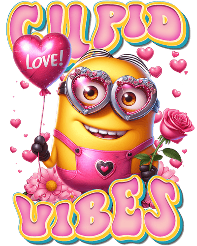 Minion Cupid Vibes DTF (direct-to-film) Transfer