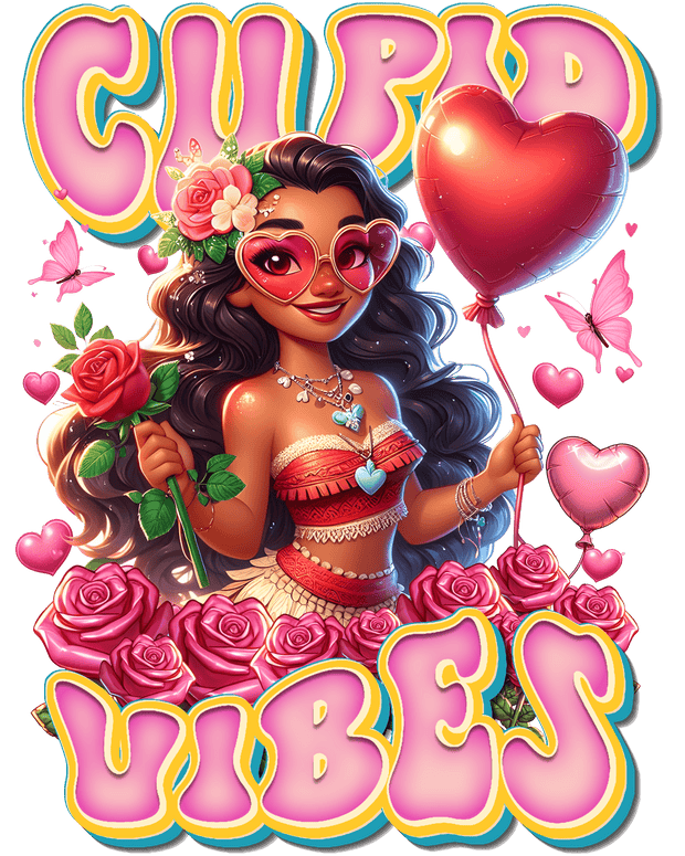 Moana Cupid Vibes DTF (direct-to-film) Transfer