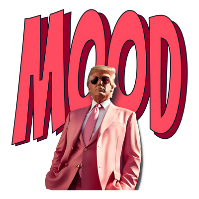 Mood Trump in Pink DTF (direct-to-film) Transfer