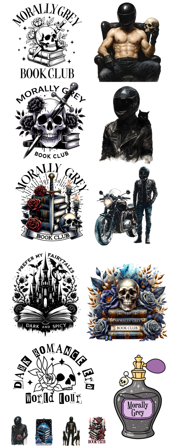 Morally Grey Book Club 60x22" DTF Ready to Ship Gang Sheet