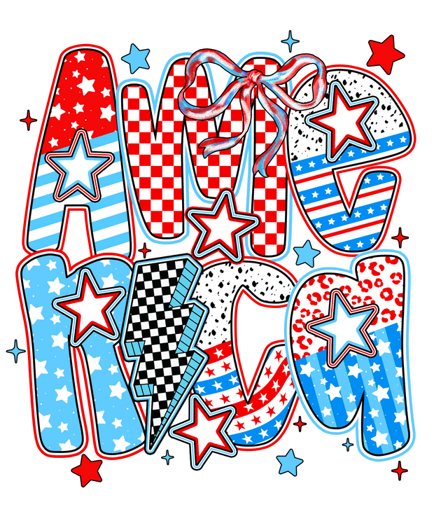 Multi Patterns America DTF (direct-to-film) Transfer