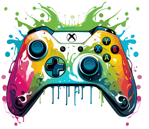 Multicolor Controller Color Drip DTF (direct-to-film) Transfer