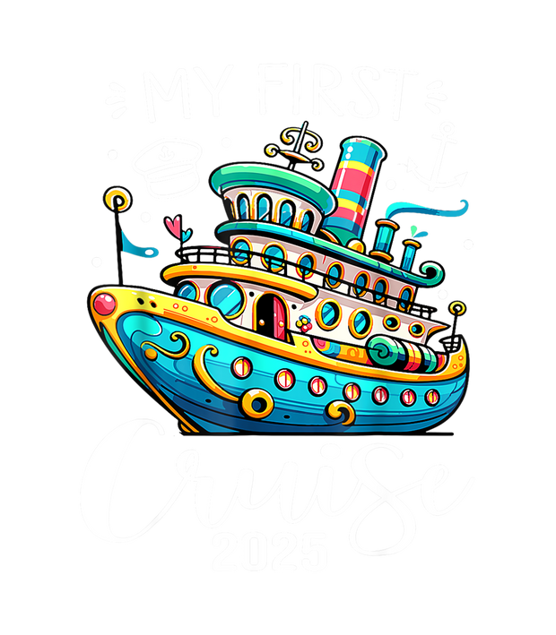 My First Cruise 2025 Colorful Ship DTF (direct-to-film) Transfer
