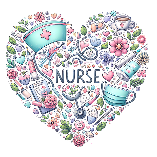 NURSE HEART DTF (direct-to-film) Transfer