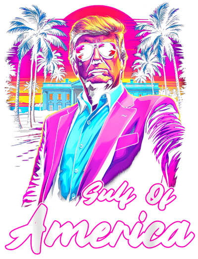 Neon Sunset & Trump Gulf of America DTF (direct-to-film) Transfer
