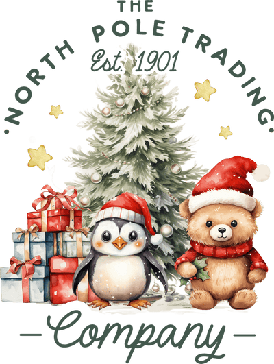 North Pole Trading Company Christmas Est 1901 DTF (direct-to-film) Transfer